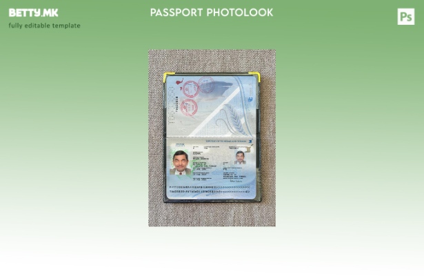 Модерен стил за пасошот на Тринидад и Тобаго го претставува шаблонот за фото изг